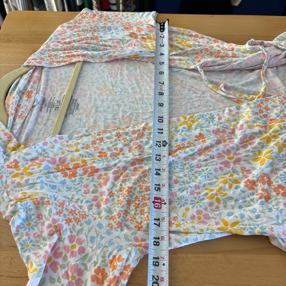 Posh Peanut Floral Daisy Lounge Robe Bamboo Viscose Soft Stretch Women’s L XL - Picture 3 of 8